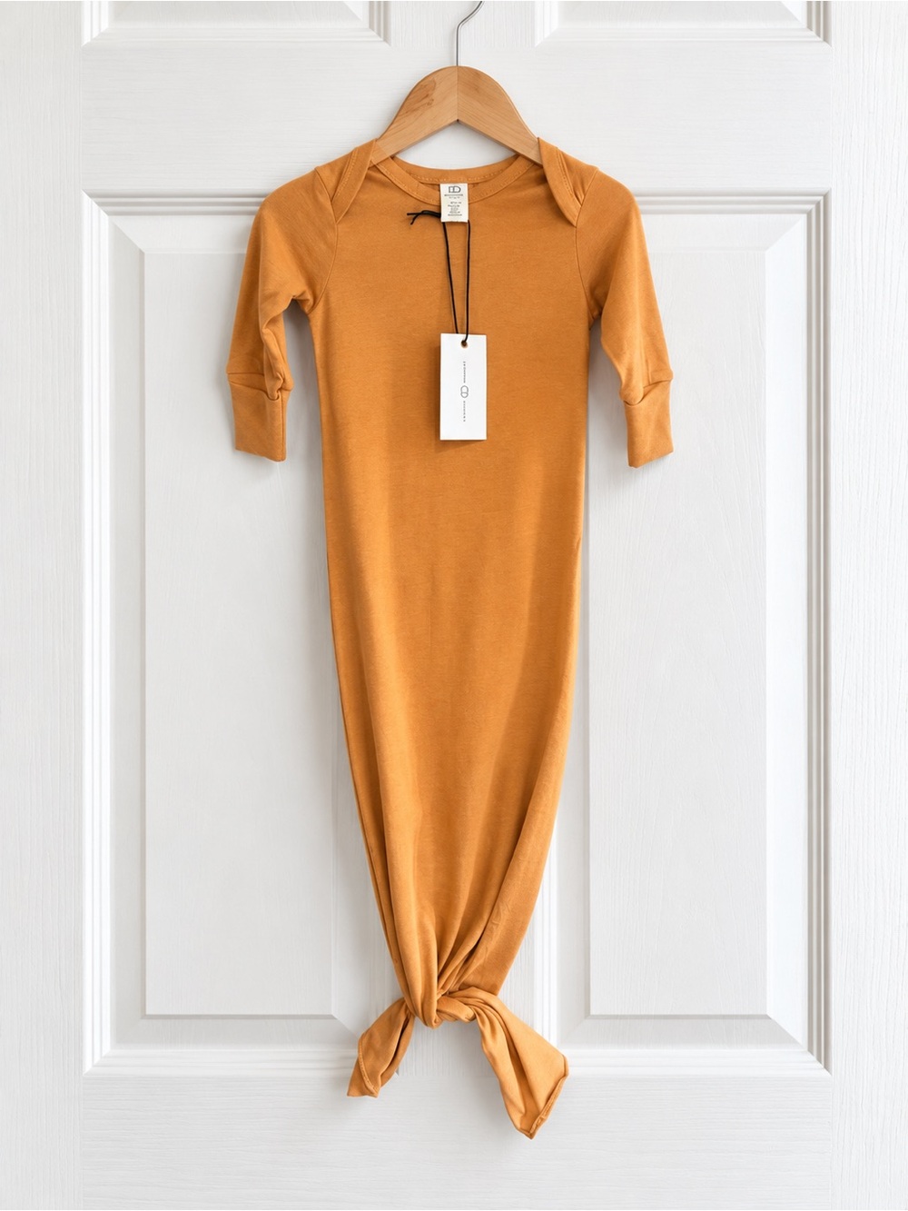 Colored Organics Ginger Organic Cotton Knotted Gown 0-3M NWT